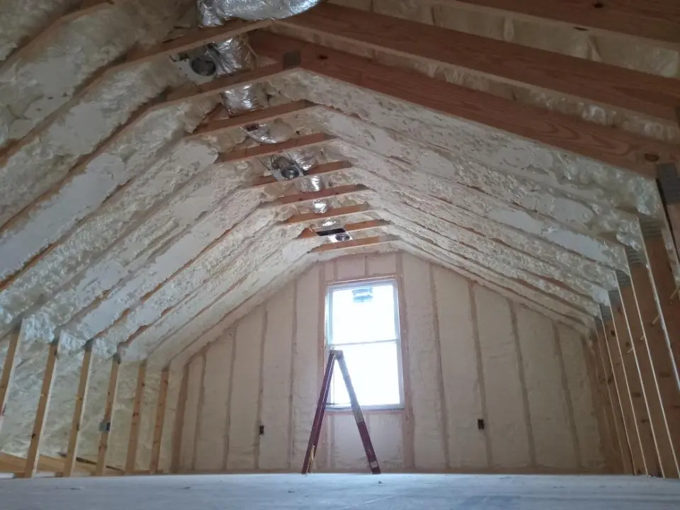 Spray foam roofing application for Crawl Space Insulation project in Guntersville